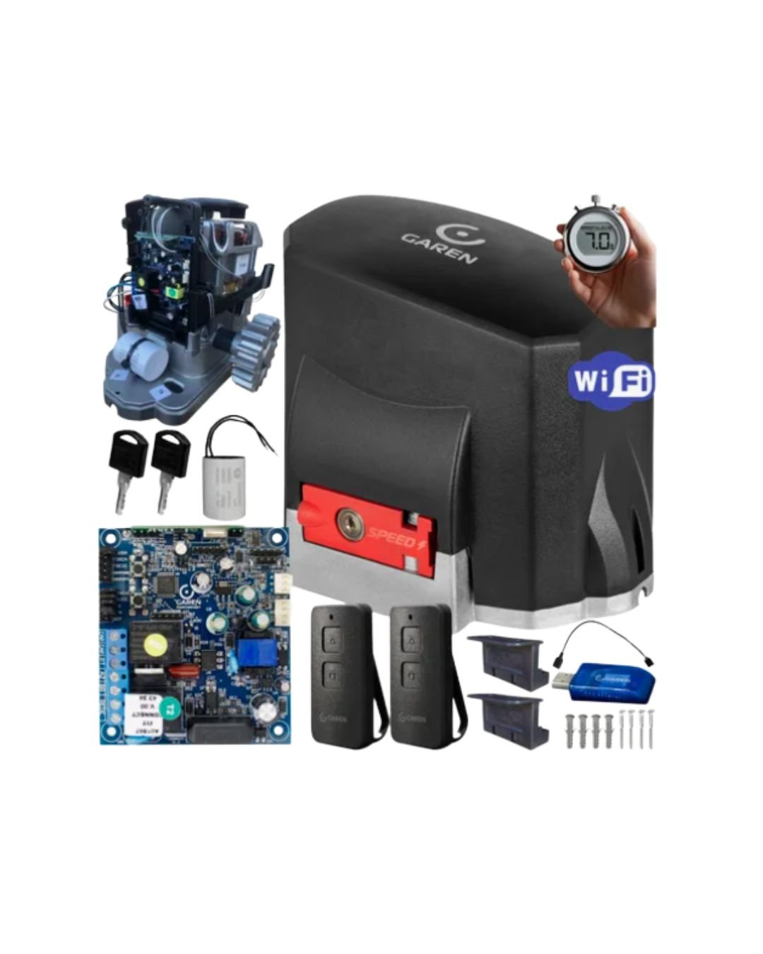 Motor Deslizante 600kg Kdz Fit Turbo Wifi App 1/3hp 7s Garen