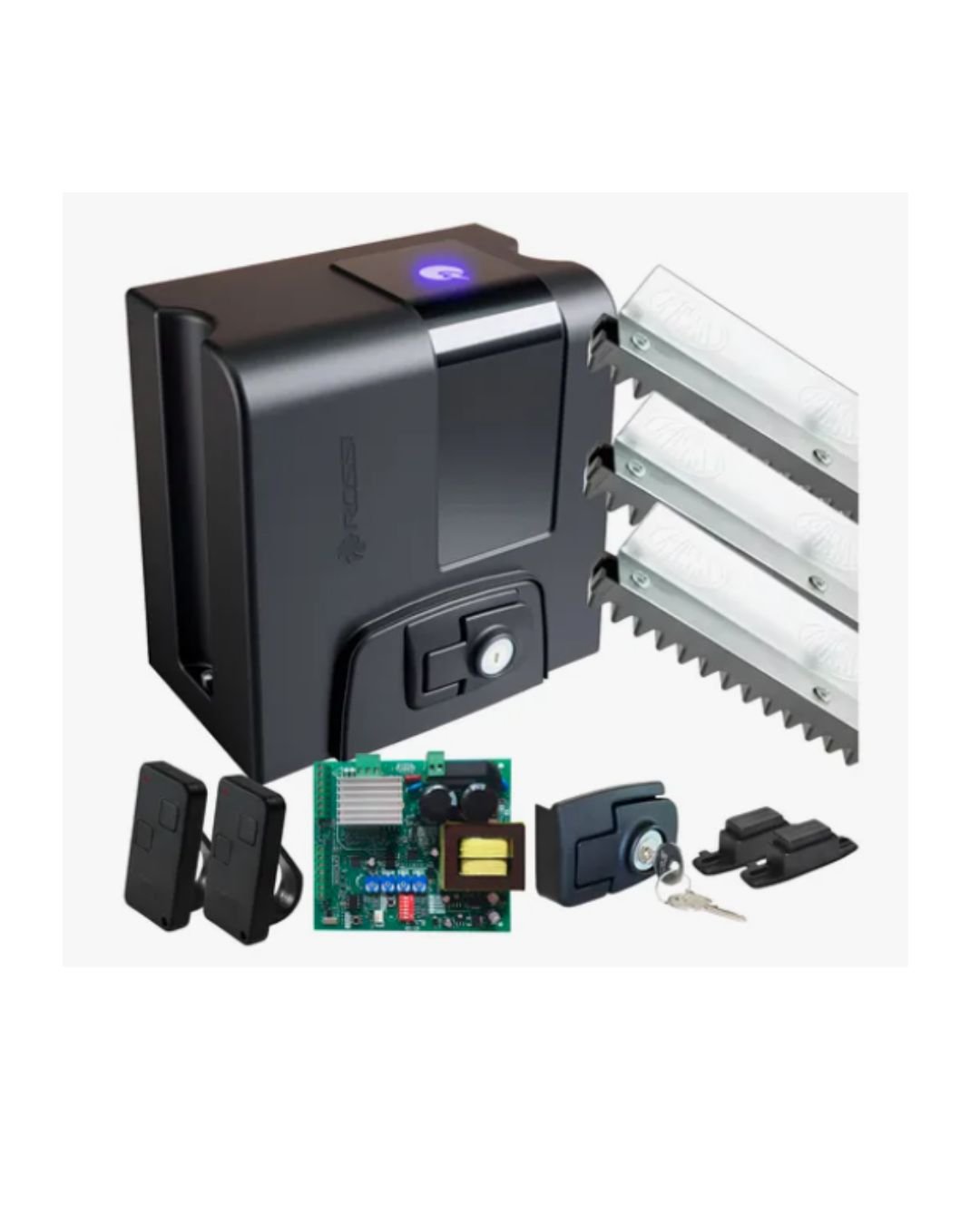 Kit Motor Portão Rossi Atto Nitro 3s 400kg 4m Cremalheira